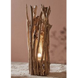 Lampara Pie Rustica Ramas Teca Serie Amelat