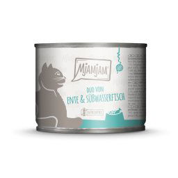 MjAMjAM Duo 6 x 200 g comida húmeda para gatos - Pato y pescado de agua dulce