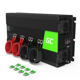 Green Cell INV15 Adaptador e Inversor de Corriente Auto 3000 W Negro