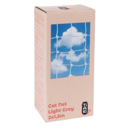 TIAKI Red protectora para gatos con red protectora reforzada, gris claro - 2 x 1,5 m