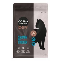 Cosma Air-Dried salmón y pollo pienso para gatos - 2 x 2 kg