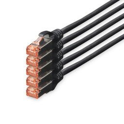 Digitus Cable de Red S-FTP Cat. 6 LSZH 10m Negro 5 Unidades