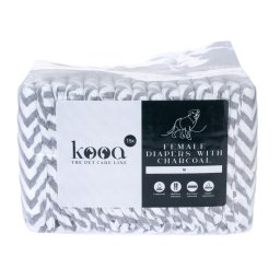 kooa pañales con carbón vegetal para perras - Talla: M