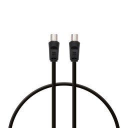 PcCom Essential Coaxial Cable 3C-2V 9.5 mm Macho / 9.5 mm Hembra 0.5 m Negro