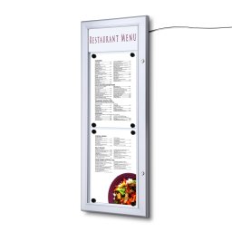 Vitrina de exterior para 2 DIN A4 con luz VERTICAL