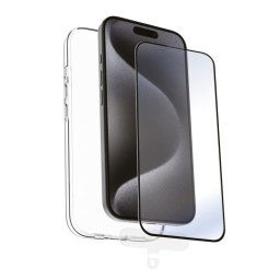 Muvit For Change Funda para Apple Iphone 16 Pro Max + Protector De Pantalla Vidrio Templado Plano Marco Negro