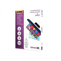 Bolsa de plastificar fellowes brillo din a3 80 mc pack 100 unidades