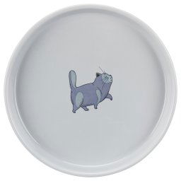 Comedero plano y ancho de cerámica Trixie para gatos - 600 ml, 23 cm de diámetro
