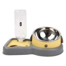 TIAKI 2 en 1 dispensador de agua y comida para mascotas - Comedero de 200 ml + botella de 500 ml