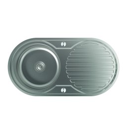 EDESA Fregadero sobre encimera K2 SE 84 1C1E REVERSIBLE. 950270011. Una cubeta, con escurridor, Inoxidable, acabado acero. Par