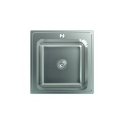 EDESA Fregadero sobre encimera VELETA SE 50 1C R-40. 950270017. Una cubeta, Inoxidable, acabado acero. Para mueble de 50 cm