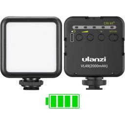 Ulanzi VL49 Iluminación Portátil para Vídeo y Fotografía 3 Zapatas Frías Recargable