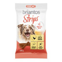 Briantos Strips sin cereales tiras con pollo para perros - 2 x 140 g