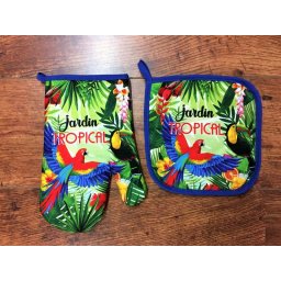 Guante y Manopla modelo JARDÍN TROPICAL