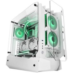 Mars Gaming MC-Edge Caja Gaming ATX Diseño Open Air Triple Cristal Templado USB-C USB 3.0 Blanco
