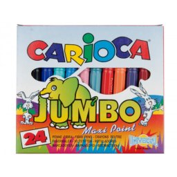 Rotulador carioca jumbo punta gruesa estuche de 24 unidades colores surtidos