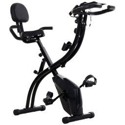 HomCom Bicicleta Estática Plegable 2 en 1 Negro