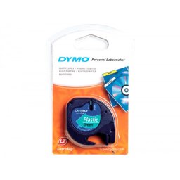 Cinta dymo 12mmx4mt -negro/verde acido para maquina letratag
