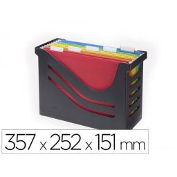 Soporte para carpetas colgantes djois plastico 100% reciclado color negro 357 x 252 x 151 mm