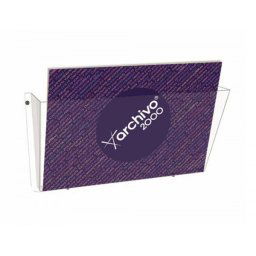 Expositor mural archivo 2000 portafolletos 1 compartimento din a4 horizontal 75x370x180 mm