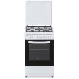 Svan SKKG4500TM Cocina de Gas con Horno 4 Zonas 55L con Tapa 50cm Blanco