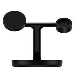Baseus Swan 3 en 1 Soporte Cargador Inalámbrico MagSafe 20W Negro para iPhone/Watch