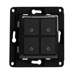 Shelly Interruptor Pared Switch 4 Negro