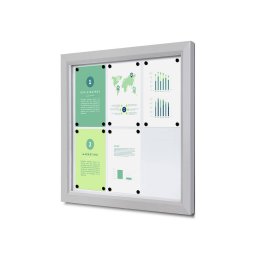 Vitrina de exterior para 6 DIN A4 estanca e ignifuga