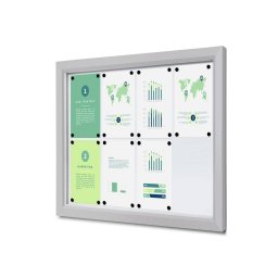 Vitrina de exterior para 8 DIN A4 estanca e ignifuga