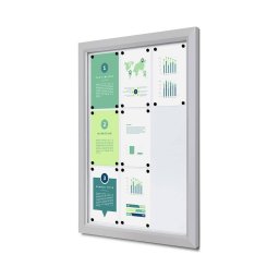 Vitrina de exterior para 9 DIN A4 estanca e ignifuga