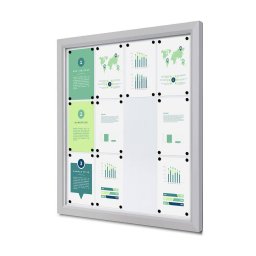 Vitrina de exterior para 12 DIN A4 estanca e ignifuga