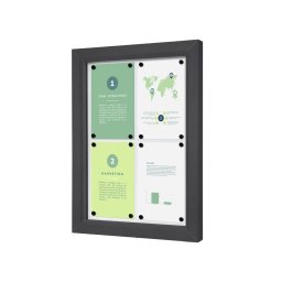Vitrina de exterior color Antracita para 4 DIN A4 estanca e ignifuga