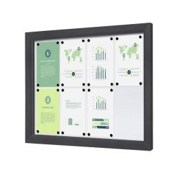 Vitrina de exterior color Antracita para 8 DIN A4 estanca e ignifuga