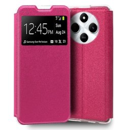Cool Funda Flip Cover Liso Rosa para Xiaomi Redmi 14C / POCO C75