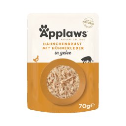 Applaws en gelatina 32 x 70 g - Pack ahorro - Pollo con hígado
