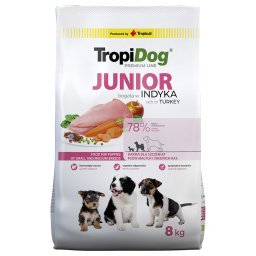 Tropidog Premium Junior Small & Medium pavo y arroz - 2 x 8 kg