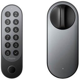 Aqara Smart Lock U200 Kit Cerradura Inteligente Matter, Negra, con Etiqueta NFC y accesorios