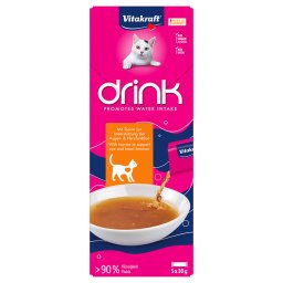 Bebida para gatos Vitakraft con pollo y taurina - 45 x 30 g