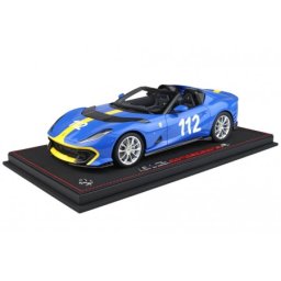 FERRARI 812 Competizione A Spider 2022 French Blue- Con Vitrina - BBR Escala 1:18 (P18209Q-V)