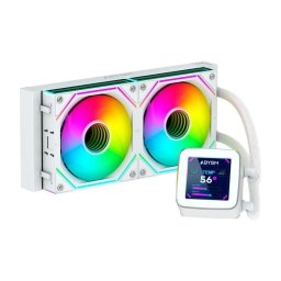 Abysm Gaming Oceanic 240 White Argb Refrigeración Líquida Con Pantalla Lcd De 2.8''