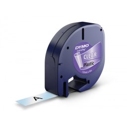 Cinta dymo 12mm x 4mt transparente para maquina letratag