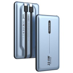 Cool Batería Externa Universal Power Bank 10.000mAh PD 22.5W (2 Cables) Azul