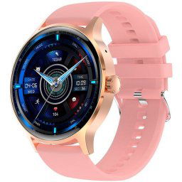 Cool Iris Reloj Smartwatch (AMOLED, Llamadas, Salud, Deporte) Silicona Rosa