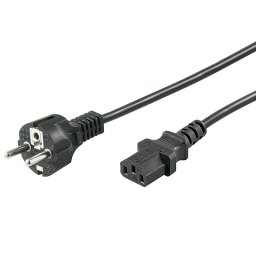 Goobay Cable de Alimentación para CPU Recto C13 3m Negro