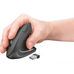 Raton q-connect optico inalambrico ergonomico vertical dpi 800/1200/1600 pilas aaa negro