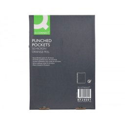 Funda multitaladro q-connect din a4 50 mc piel de naranja caja de 100 unidades
