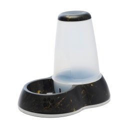 Tolva para pienso Savic Loop Marble - hasta 3 l de pienso, negro/dorado