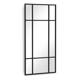 Espejo Rectangular Estilo Ventana Forja Negra Atonsas
