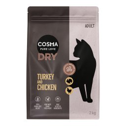 Cosma Air-Dried pavo y pollo pienso para gatos - 2 x 2 kg