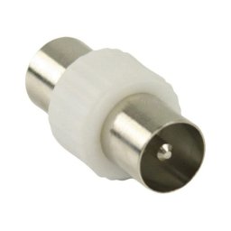Goobay Adaptador para Antena Coaxial Macho/Macho Blanco